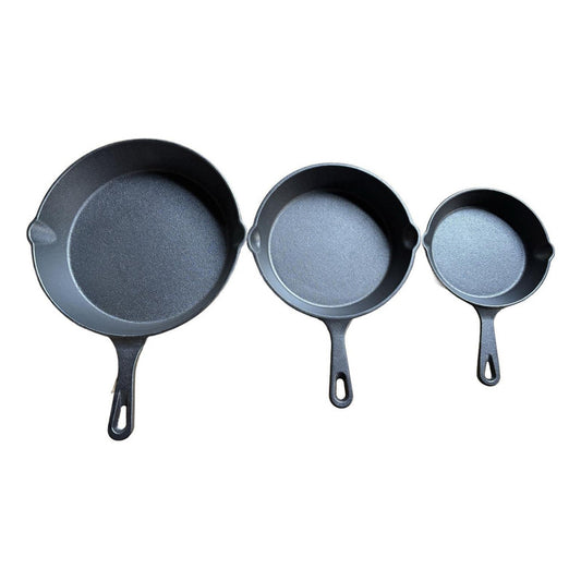 Sartenes De Hierro Fundido Juego De Sartenes 3 Piezas Cukin