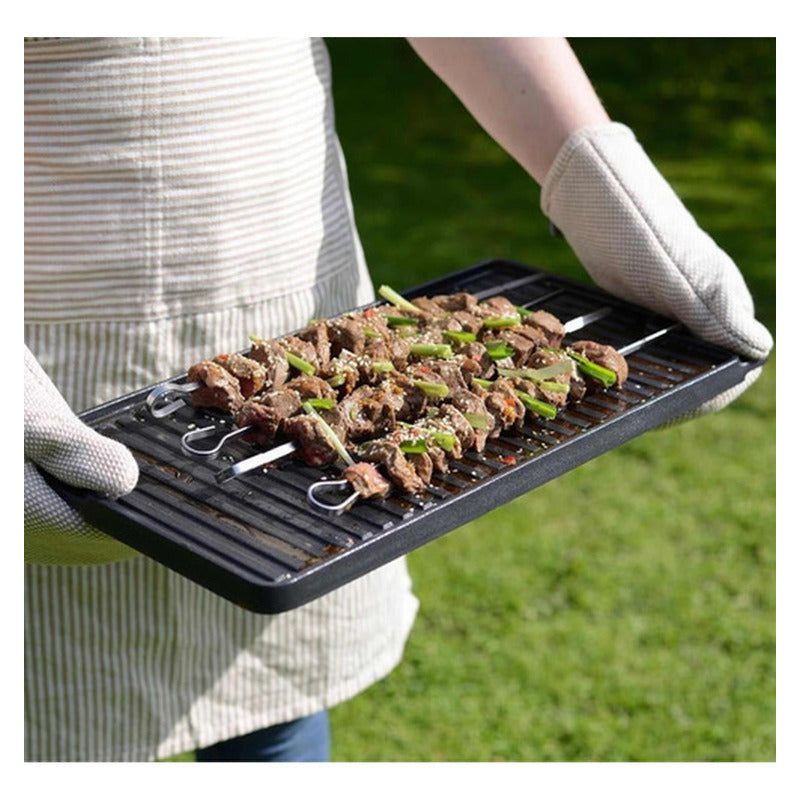 Plancha Churrasquera Hierro Fundido Reversible - Norplat