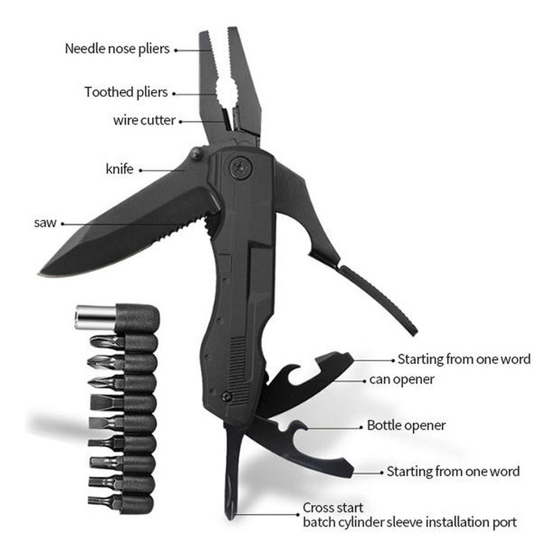 Cuchillo Tactico Navaja Multiherramienta Norplat Caza 20en1