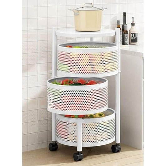 Estante Giratorio Organizador Frutero Metal 3 Pisos Norplat