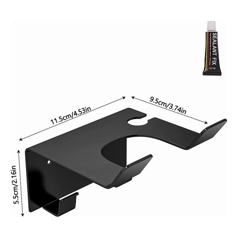 Soporte Secador De Pelo Metálico Adhesivo O Tornillo Norplat
