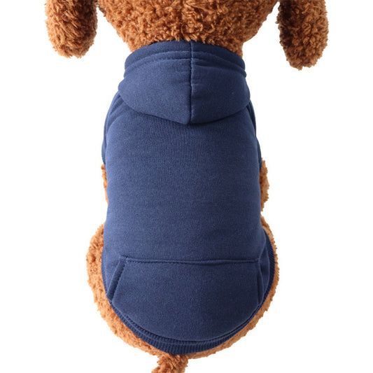 Polerón Con Gorro Ropa Chaleco Perro Abrigo Invierno Norplat Azul Xs