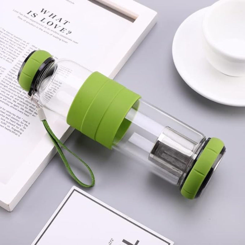 Botella Infusor Vidrio 550cc Difusor Te Bpa-free - Norplat