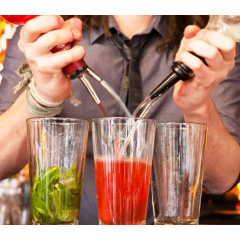 Set De 5 Picos Botella Bar Dispensador Vertedor Acero Pour