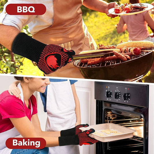Set 2 Guantes Asado Alta Temperatura Parrillero Cocina Cukin