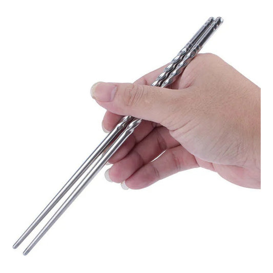 12 Palillos Chinos Acero Inoxidable 12 Palitos Sushi Norplat